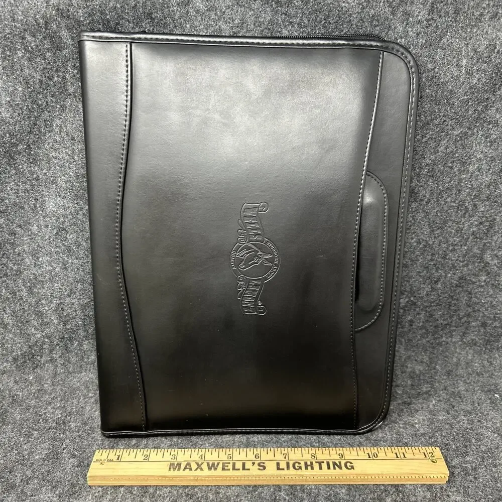 Vtg Wells Lamont Sweda Executive Briefcase 15x11 Padfolio 2004 Digital Calendar